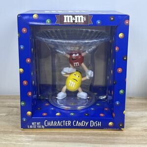 NEW Never Opened Vintage 1999 M&M's Red and Yellow Character Candy Dish